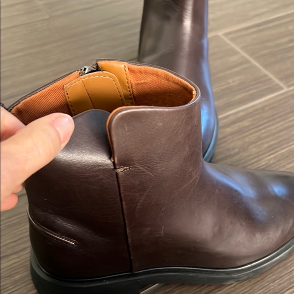 Franco Sarto Brown Leather Ankle Chelsea Boots, sz 8.5 - Picture 7 of 9